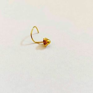 18K Gold Nose Ring Pin